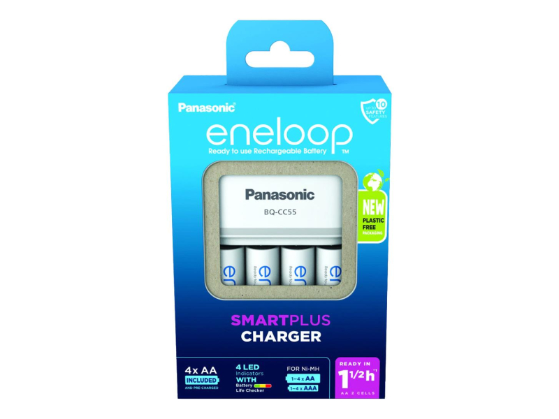 Panasonic ŁADOWARKA SMARTPLUS + 4x AA ENELOOP 2000 mAh